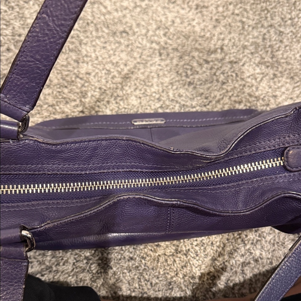 Coach Leather purple Tote Bag - Coach Pebble Leather Shoulder Bag violet - Picture 5 of 9